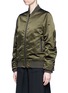 Front View - Click To Enlarge - ACNE STUDIOS - 'Leia' satin bomber jacket
