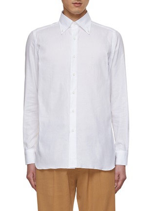 Main View - Click To Enlarge - LUIGI BORRELLI - NAPOLI - Button Down Collar Oxford Shirt