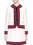 Main View - Click To Enlarge - GUCCI - Pleated web trim cady crepe jacket