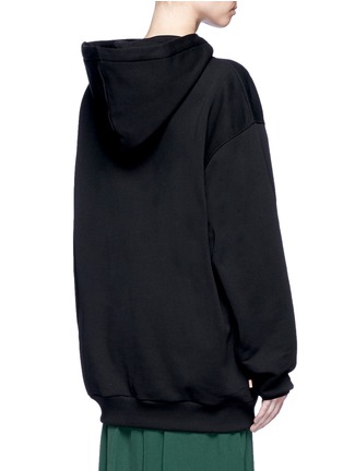 Back View - Click To Enlarge - ACNE STUDIOS - 'Yala' emoticon patch fleece lined hoodie