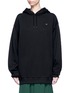 Main View - Click To Enlarge - ACNE STUDIOS - 'Yala' emoticon patch fleece lined hoodie