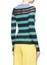 Back View - Click To Enlarge - MRZ - Stripe rib knit sweater