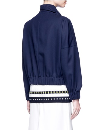 Back View - Click To Enlarge - VICTORIA BECKHAM - Belted wool twill jacket