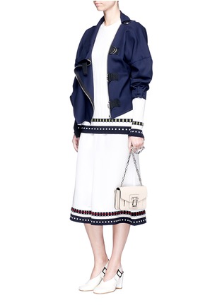 Figure View - Click To Enlarge - VICTORIA BECKHAM - Belted wool twill jacket