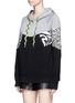 Front View - Click To Enlarge - MARC JACOBS - Zebra leopard print patchwork zip hoodie