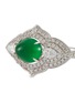 Detail View - Click To Enlarge - EMMAR - 18K White Gold Diamond Jade Ring — HK 14.5