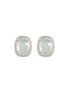 Main View - Click To Enlarge - EMMAR - 18K White Gold Diamond Jade Stud Earrings