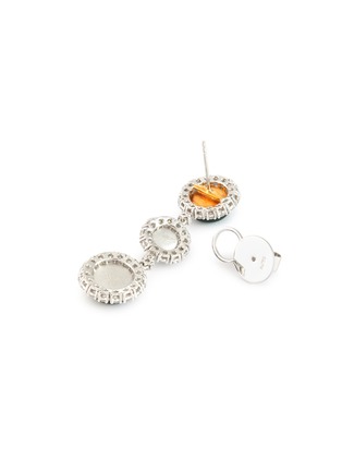 Detail View - Click To Enlarge - EMMAR - 18K White Gold Diamond Jade Drop Earrings