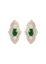 Main View - Click To Enlarge - EMMAR - 18K White Yellow Gold Diamond Jade Earrings