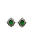 Main View - Click To Enlarge - EMMAR - 18K White Gold Diamond Jade Earrings