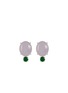 Main View - Click To Enlarge - EMMAR - 18K White Gold Jade Stud Earrings
