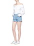 Figure View - Click To Enlarge - FORTE COUTURE - Pompom denim shorts