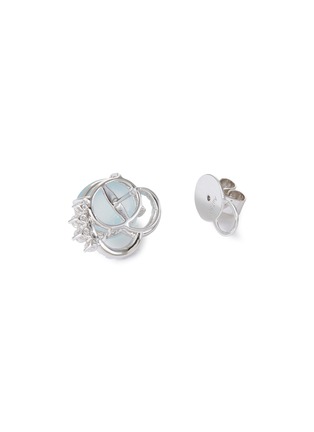 Detail View - Click To Enlarge - EMMAR - Jade Diamond 18K White Gold Earrings