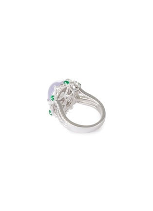 Figure View - Click To Enlarge - EMMAR - Jade Diamond 18K White Gold Ring — HK 14.5