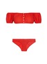 Main View - Click To Enlarge - LISA MARIE FERNANDEZ - 'Leandra' seersucker off-shoulder bikini set