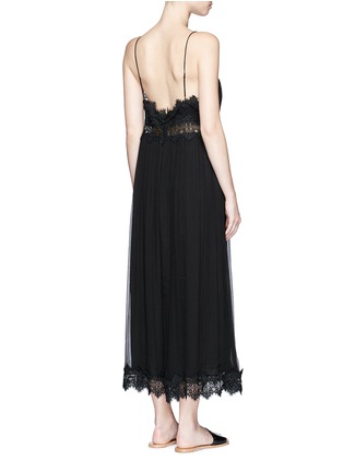Back View - Click To Enlarge - ZIMMERMANN - 'Tropicale' guipure lace silk georgette jumpsuit