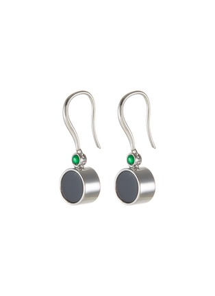 Main View - Click To Enlarge - EMMAR - Jade 18K White Gold Circle Earrings