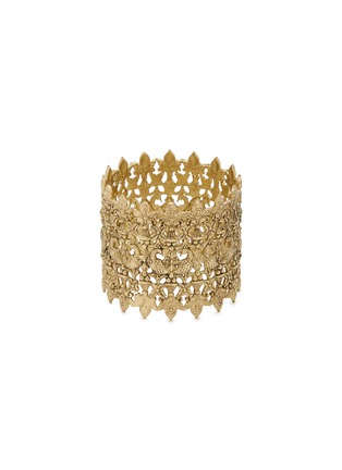 Main View - Click To Enlarge - TABLA - Ajrakh Vintage Brass Peacock Napkin Ring