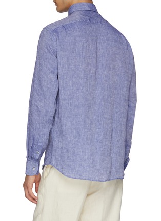 Back View - Click To Enlarge - PAUL & SHARK - French Collar Linen Shirt