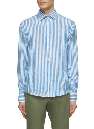 Main View - Click To Enlarge - PAUL & SHARK - Striped Linen Shirt