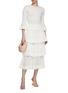 Figure View - Click To Enlarge - ZIMMERMANN - Natura Tiered Ruffle Knitted Skirt
