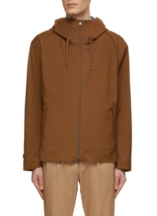 Main View - Click To Enlarge - HERNO - Hooded Wool Storm Jacket