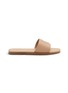 Main View - Click To Enlarge - CHRISTIAN LOUBOUTIN - Logo Embossed Flat Leather Mules