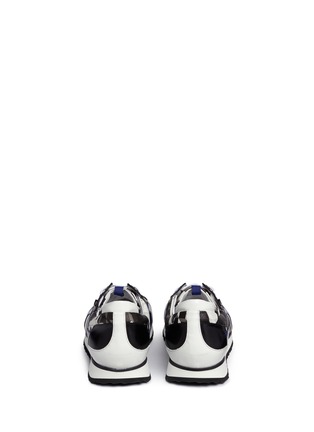 Back View - Click To Enlarge - PIERRE HARDY - 'Perspective Cube' print leather trim saffiano sneakers