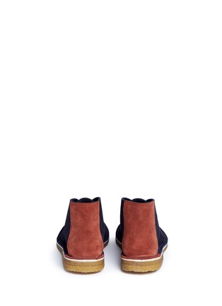 Back View - Click To Enlarge - PIERRE HARDY - Colourblock heel suede desert boots