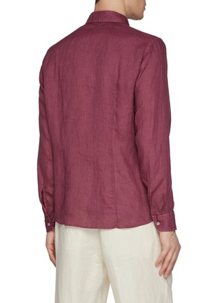 Back View - Click To Enlarge - EQUIL - Spread Collar Linen Shirt