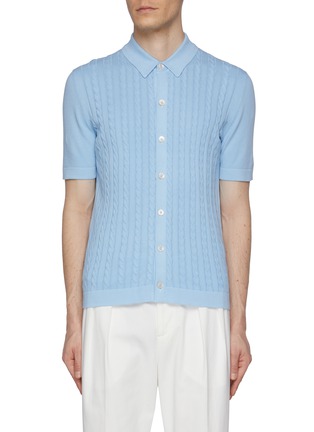 Main View - Click To Enlarge - EQUIL - Cotton Cable Knit Shirt