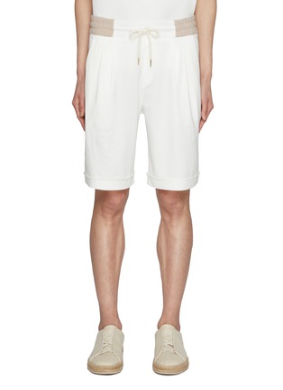Main View - Click To Enlarge - EQUIL - Drawstring Waistband Cotton Cargo Shorts