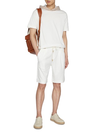 Figure View - Click To Enlarge - EQUIL - Drawstring Waistband Cotton Cargo Shorts