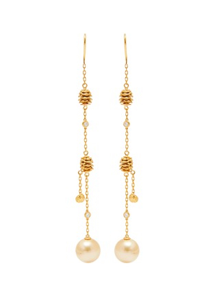 Main View - Click To Enlarge - CENTAURI LUCY - Neo-Romantic Redgrave 18K Gold Diamond Pearl Earrings