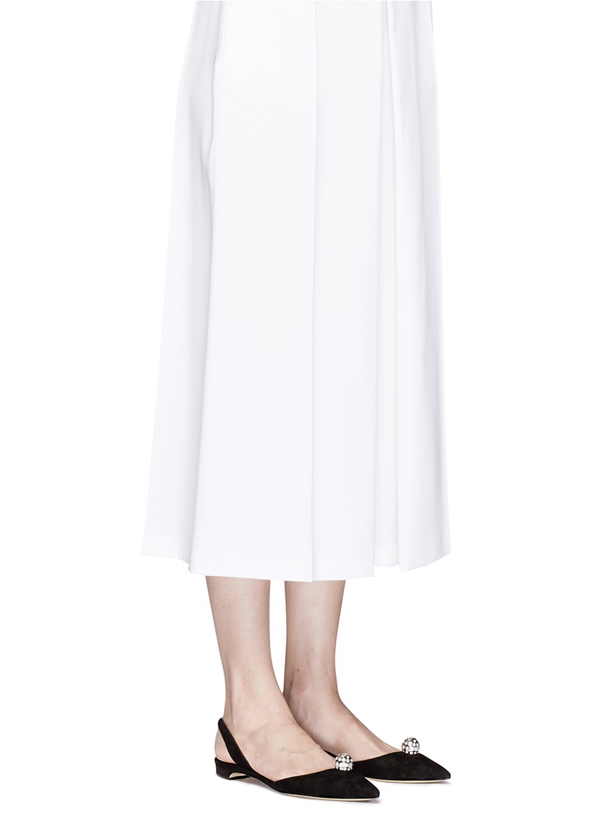 PAUL ANDREW 'Rhea Jewel' Swarovski crystal orb slingback flats