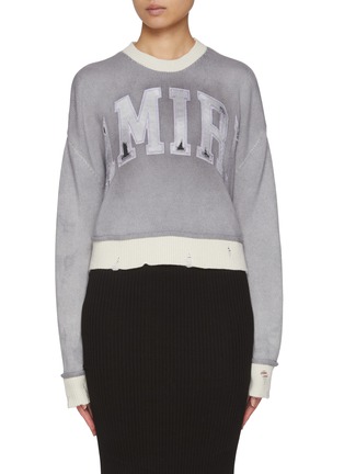 Main View - Click To Enlarge - AMIRI - Logo Front Cashmere Sweater