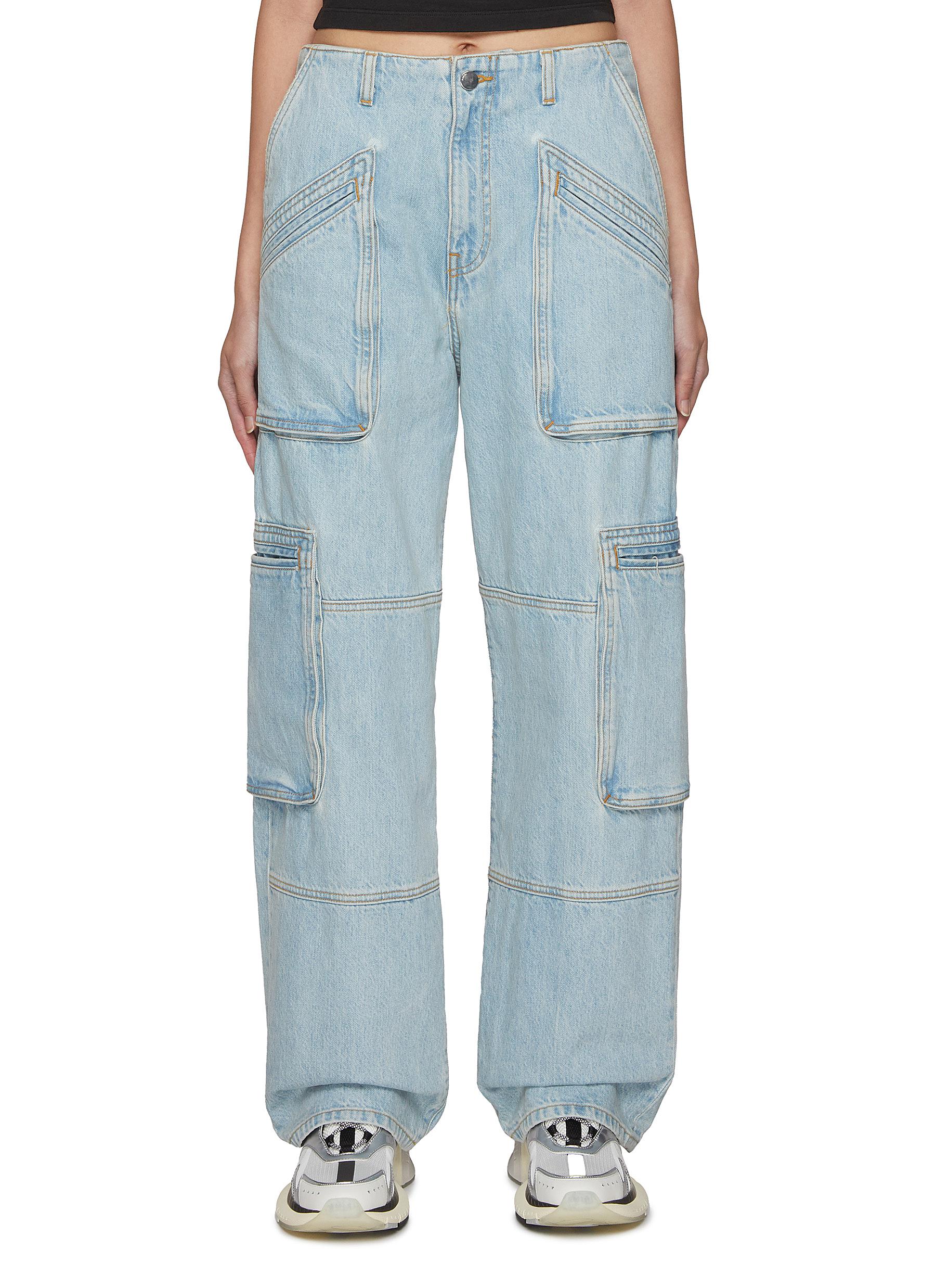 【関税&送料込】Amiri Jeans Baggy Cargo In Denim Blue AMIRI | Cargo Pocket Wide Leg Jeans | Women | Lane Crawford