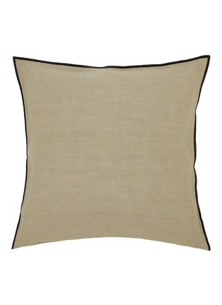 Main View - Click To Enlarge - MAISON DE VACANCES - Stone Washed Linen Cushion Case — Ciment