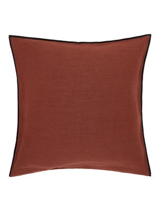 Main View - Click To Enlarge - MAISON DE VACANCES - Stone Washed Linen Cushion Case — Argile