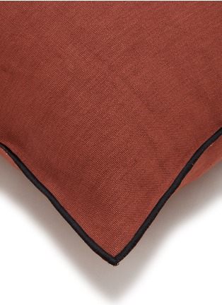 Detail View - Click To Enlarge - MAISON DE VACANCES - Stone Washed Linen Cushion Case — Argile