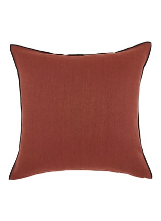 Main View - Click To Enlarge - MAISON DE VACANCES - Stone Washed Linen Cushion Case — Argile