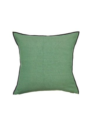 Main View - Click To Enlarge - MAISON DE VACANCES - Washed Linen Cushion Case — Cactus