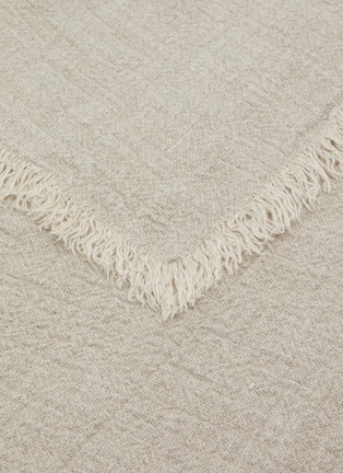 Detail View - Click To Enlarge - MAISON DE VACANCES - Washed Linen Crépon Throw — Naturel