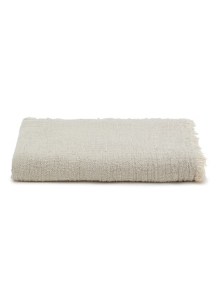 Main View - Click To Enlarge - MAISON DE VACANCES - Washed Linen Crépon Throw — Naturel