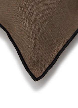 Detail View - Click To Enlarge - MAISON DE VACANCES - Stone Washed Linen Cushion Case — Ecorce