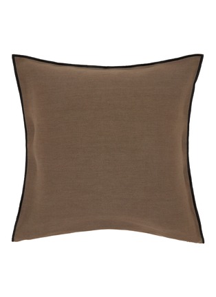 Main View - Click To Enlarge - MAISON DE VACANCES - Stone Washed Linen Cushion Case — Ecorce