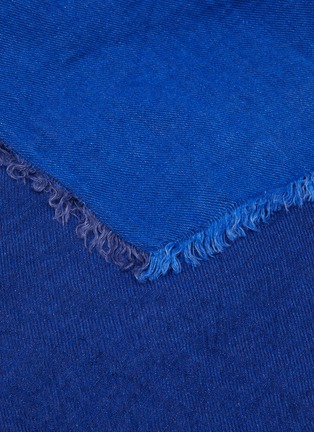 Detail View - Click To Enlarge - MAISON DE VACANCES - Crumpled Washed Linen Throw — Cobalt/Indigo