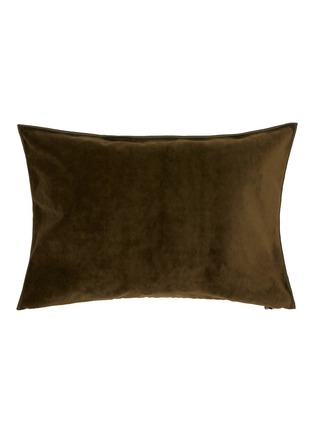 Main View - Click To Enlarge - MAISON DE VACANCES - Vintage Velvet Cushion Case — Khaki