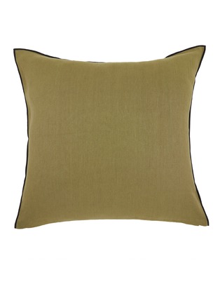 Main View - Click To Enlarge - MAISON DE VACANCES - Stone Washed Linen Cushion Case — Khaki