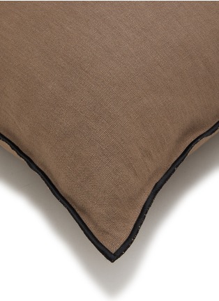 Detail View - Click To Enlarge - MAISON DE VACANCES - Stone Washed Linen Cushion Case — Ecorce